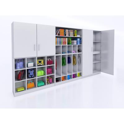 Whitney White Wall Storage System - Whitney Brothers WB0670