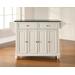 Cambridge Granite Top Full Size Kitchen Island/Cart White/Black - Crosley KF30004DWH