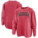 Women's Pressbox Red Georgia Bulldogs Comfy Cord Vintage Wash Basic Arch Pullover Sweatshirt