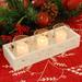 The Holiday Aisle® 3 Piece Glass Votive Holder Set w/ Snowflake Tray Glass in White | 1.75 H x 9.75 W x 3.37 D in | Wayfair