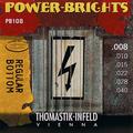 Thomastik 677007 Saiten für E-Gitarre Power Brights Series Regular Bottom, Satz PB108 Extra Light .008-.040w