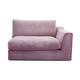 CAVADORE Sofa-Modul "Fiona"mit Armteil rechts / individuell kombinierbar als Ecksofa, Big Sofa oder Wohnlandschaft / 138 x 90 x 112 / Webstoff flieder-lila