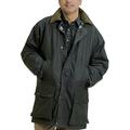 GAME New British Quilted Padded Country Wax Cotton Rain Jacket (XL, Olive)