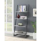 Graystone 4 Tier Ladder Bookcase/shelf in Faux Birch/Slate Gray Frame - Convenience Concepts 111289C1