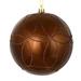 Vickerman 536889 - 4" Mocha Candy Ball Circle Glitter Christmas Tree Ornament (4 pack) (N182476D)