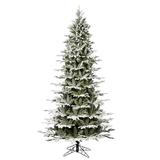 Vickerman 563588 - 5.5' x 38" Artificial Flocked Kamas Slim Fraiser Fir Christmas Tree (K185055)