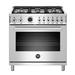 Bertazzoni Professional Series 36" 5.7 cu. ft. Freestanding Dual Fuel Ranges | 37.5 H x 36 W x 27.375 D in | Wayfair PROF366DFSXT