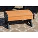 Bayou Breeze Aatikah Poly Footstool Outdoor Ottoman Plastic in Orange/Black/Brown | 10 H x 20 W x 12 D in | Wayfair