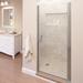 Basco Infinity 33" W x 72" H Semi-Frameless Shower Door in Gray | 72 H in | Wayfair INFN00A3372XPSV