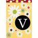 Toland Home Garden Floral Monogram Polyester 1'6 x 1 ft. Garden Flag in Yellow/Brown | 18 H x 12.5 W in | Wayfair 119917