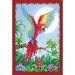 Toland Home Garden Jungle Macaw 2-Sided Polyester 18 x 12.5 in. Garden Flag in Blue/Green/Red | 18 H x 12.5 W in | Wayfair 119831