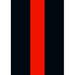 Toland Home Garden Thin Red Line Polyester 18 x 12.5 inch Garden Flag in Black | 18 H x 12.5 W in | Wayfair 1110868