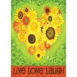 Toland Home Garden Sunflower Heart 2-Sided Polyester 18 x 12.5 inch Garden Flag in Green/Orange/Yellow | 18 H x 12.5 W in | Wayfair 119144