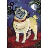 Toland Home Garden Chagrowl-Pug 2-Sided Polyester 18 x 12.5 inch Garden Flag in Black | 18 H x 12.5 W in | Wayfair 112638