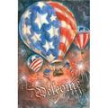 Toland Home Garden Red White and Balloon 2-Sided Polyester 40 x 28 in. House Flag in Gray | 40 H x 28 W in | Wayfair 102594