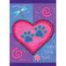 Toland Home Garden Love Live Bark 2-Sided Polyester 40 x 28 in. House Flag in Blue/Indigo/Pink | 40 H x 28 W in | Wayfair 102623