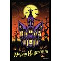 Toland Home Garden Halloween Manor 28 x 40 inch House Flag, Polyester in Black/Red | 40 H x 28 W in | Wayfair 1010559