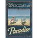 Toland Home Garden Welcome to Paradise Polyester 18 x 12.5 inch Garden Flag in Black/Gray | 18 H x 12.5 W in | Wayfair 1110988