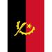 Toland Home Garden Flag of Angola Polyester 18 x 12.5 in. Garden Flag in Black/Red | 18 H x 12.5 W in | Wayfair 1110571