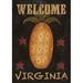 Toland Home Garden Americana Pineapple-Welcome Virginia 28 x 40 inch House Flag, Polyester in Black/Brown/Orange | 40 H x 28 W in | Wayfair 1010982