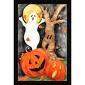 Toland Home Garden Halloween Scene Polyester 12 x 18 in. Garden Flag in Black/Orange | 18 H x 12.5 W in | Wayfair 119713