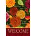 Toland Home Garden Welcome Mums Polyester 18 x 12.5 inch Garden Flag in Green/Red | 18 H x 12.5 W in | Wayfair 1110140