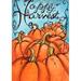 Toland Home Garden Pumpkin Harvest 28 x 40 inch House Flag, Polyester in Blue/Orange | 40 H x 28 W in | Wayfair 109407