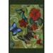 Toland Home Garden Butterflies and Flowers 2-Sided Polyester 18 x 12.5 in. Garden Flag in Black/Green | 18 H x 12.5 W in | Wayfair 119990