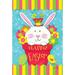 Toland Home Garden Peeping Bunny 2-Sided Polyester 18 x 12.5 inch Garden Flag in Blue/Red/Yellow | 18 H x 12.5 W in | Wayfair 1110059