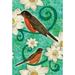 Toland Home Garden Robin 2-Sided Polyester 18 x 12.5 inch Garden Flag in Green | 18 H x 12.5 W in | Wayfair 1110087