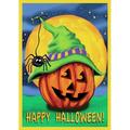 Toland Home Garden Halloween Hitcher 28 x 40 inch House Flag, Polyester in Black/Green/Yellow | 40 H x 28 W in | Wayfair 101227