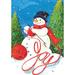 Toland Home Garden Knitting Snowman 2-Sided Polyester 18 x 12.5 inch Garden Flag in Blue/Green | 18 H x 12.5 W in | Wayfair 112500