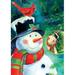 Toland Home Garden Reflection Snowman 2-Sided Polyester 18 x 12.5 inch Garden Flag in Green | 18 H x 12.5 W in | Wayfair 118308