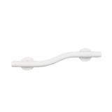 CSI Bathware Left Hand Wave Design 28" Grab Bar Metal in White | 4 H x 1.25 D in | Wayfair BAR-WL28-TW-125-PW