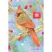 Toland Home Garden Noel Cardinal 2-Sided Polyester 18 x 12.5 in. Garden Flag in Brown/Gray | 18 H x 12.5 W in | Wayfair 1110450