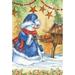 Toland Home Garden Snowlady's Birdhouse Polyester 18 x 12.5 in. Garden Flag in Blue/Brown | 18 H x 12.5 W in | Wayfair 1110501