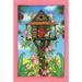Toland Home Garden Chickadee Birdhouse 28 x 40 inch House Flag, Polyester in Green | 40 H x 28 W in | Wayfair 109752