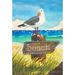 Toland Home Garden Beach Bird 28 x 40 inch House Flag, Polyester in Blue | 40 H x 28 W in | Wayfair 1010280