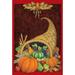 Toland Home Garden Cornucopia 28 x 40 inch House Flag, Polyester in Red | 40 H x 28 W in | Wayfair 102510