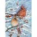 Toland Home Garden Cardinals and Berries Polyester 18 x 12.5 inch Garden Flag in Brown/Gray | 18 H x 12.5 W in | Wayfair 118287