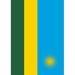 Toland Home Garden Rwanda Polyester 18 x 12.5 inch Garden Flag in Blue/Green/Yellow | 18 H x 12.5 W in | Wayfair 1110698