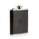 Williston Forge Hofstetter Leather Flask Stainless Steel in Black | 13.75 H x 4.75 W x 1 D in | Wayfair 578E09B3664C41668EBC6C614B3D565B