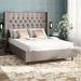 Wayfair Custom Upholstery™ Rita Tufted Low Profile Standard Bed Upholstered/Metal in Black | 56 H x 84 W x 85 D in CSTM1859 40850388