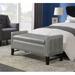 Darby Home Co Vandalia Faux Leather Flip Top Storage Bench Faux Leather/Upholstered/Leather in Gray | 22.05 H x 50 W x 19.5 D in | Wayfair