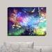 DiaNoche Designs 'Look to the Stars' by Sylvia Cook Graphic Art on Wrapped Canvas in Blue/Brown/Green | 18 H x 24 W x 1.5 D in | Wayfair