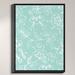 DiaNoche Designs 'Blue Flora Mix' Graphic Art Print on Wrapped Framed Canvas in Blue/White | 37.75 H x 25.75 W x 1 D in | Wayfair