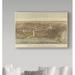 Charlton Home® 'Bird’s-Eye View from the Potomac, 1892' Drawing Print on Wrapped Canvas in Brown/Gray | 16 H x 24 W x 2 D in | Wayfair