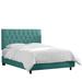 Wayfair Custom Upholstery™ Bridget Bed Upholstered/Metal in Green/Brown | 51 H x 74 W x 87 D in CSTM1500 40716272