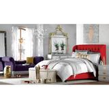 Wayfair Custom Upholstery™ Elsa Tufted Upholstered Low Profile Standard Bed Upholstered in Brown | 80 D in CSTM1506 40849010