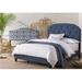 Wayfair Custom Upholstery™ Emilia Upholstered Panel Headboard Upholstered in White/Blue | 51 H x 41 W x 4 D in CSTM1509 40849181